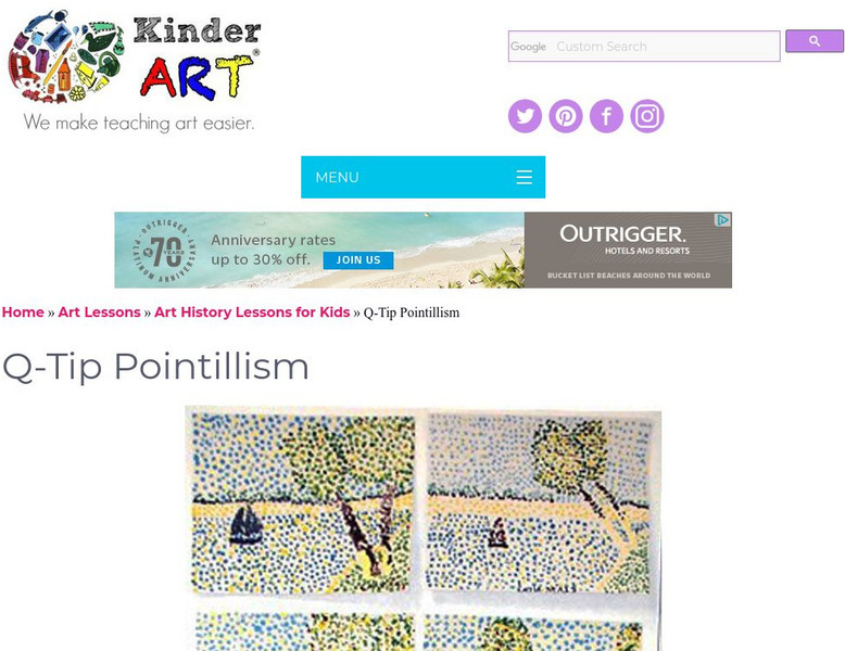 Kinder Art: Dot to Dot Seurat Lesson Plan Kinder Art: Dot to Dot Seurat Lesson Plan