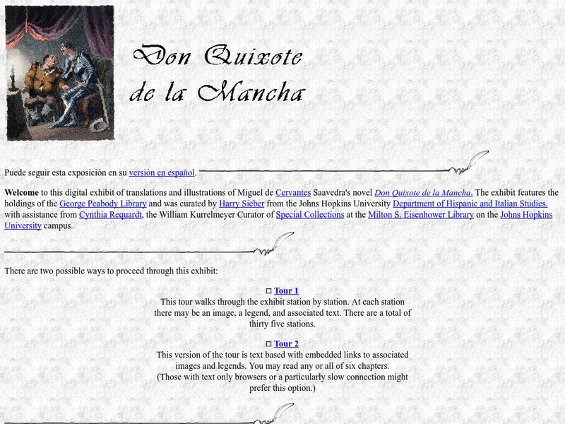 Milton S. Eisenhower Library: Don Quixote De La Mancha Graphic Milton S. Eisenhower Library: Don Quixote De La Mancha Graphic