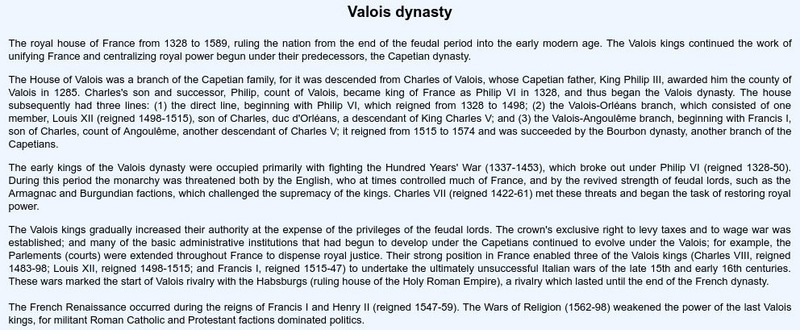 Web Gallery of Art: Valois Dynasty Handout