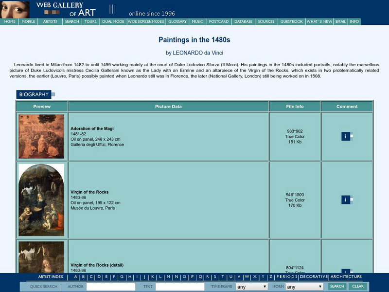 Web Gallery of Art: Leonardo Da Vinci Graphic Web Gallery of Art: Leonardo Da Vinci Graphic
