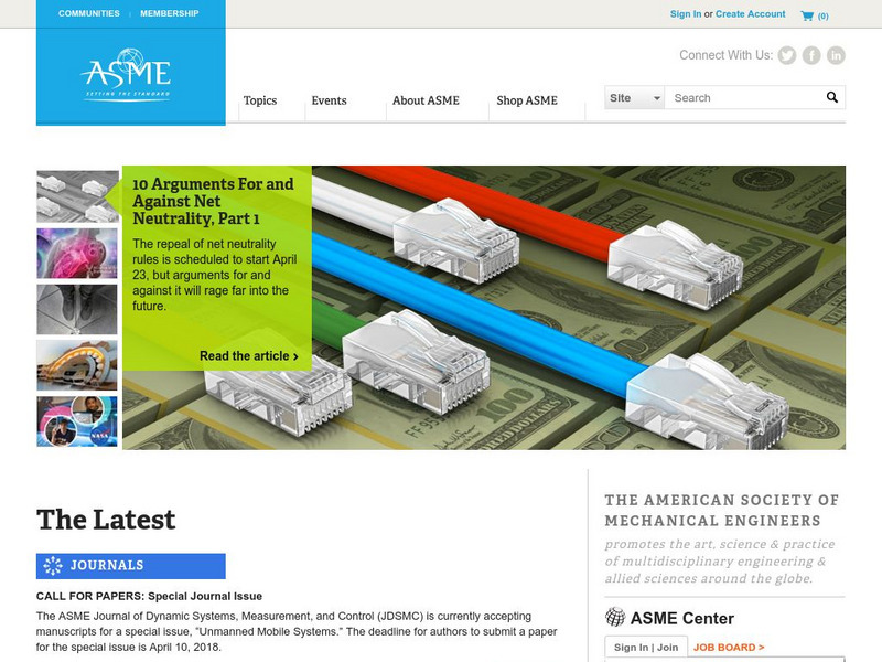 American Society of Mechanical Engineers Website American Society of Mechanical Engineers Website