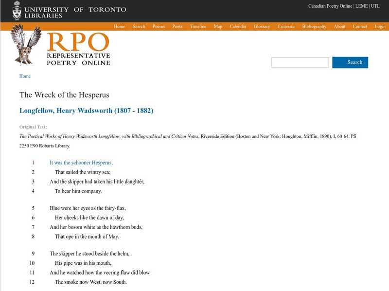 University of Toronto: Wreck of the Hesperus eBook University of Toronto: Wreck of the Hesperus eBook