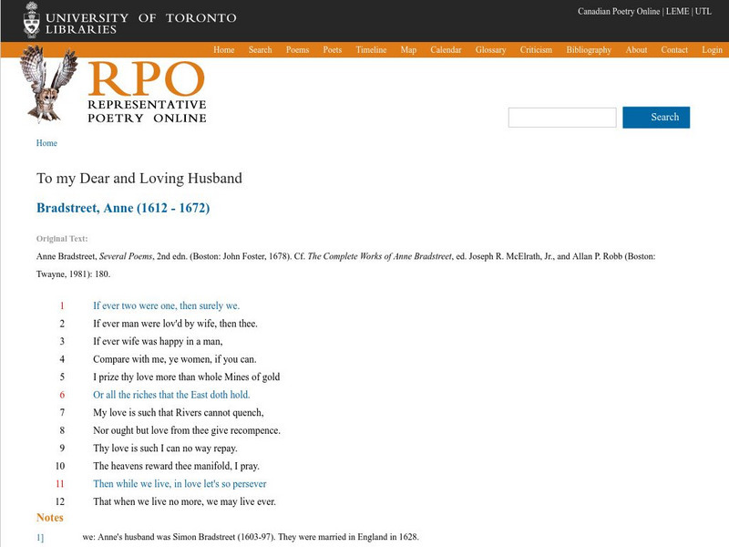 University of Toronto: "To My Dear and Loving Husband" Unit Plan University of Toronto: "To My Dear and Loving Husband" Unit Plan
