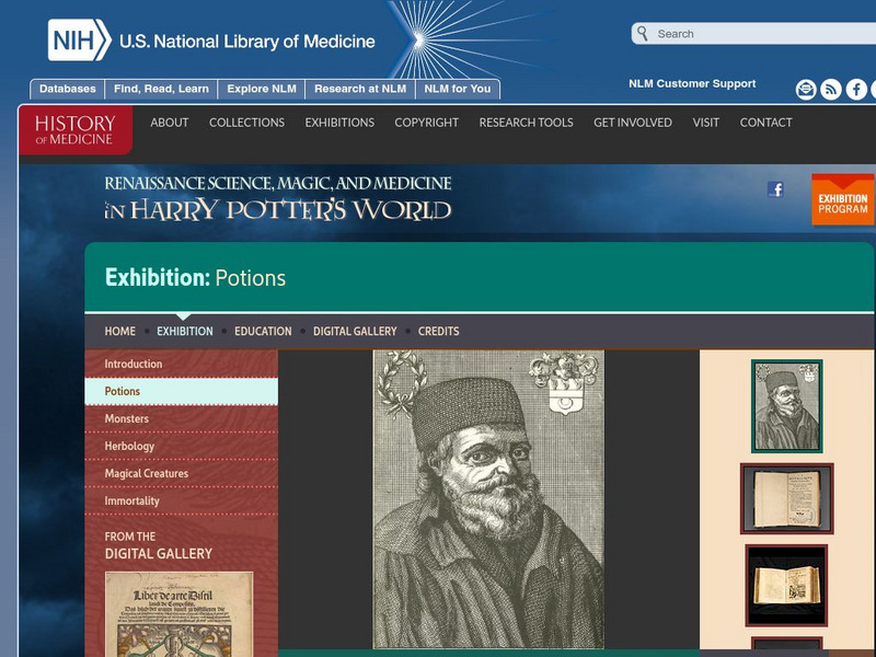 National Library of Medicine: Harry Potter's World: Potions Website National Library of Medicine: Harry Potter's World: Potions Website