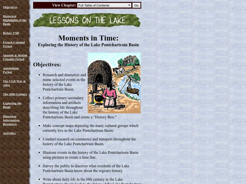Lake Pontchartrain Basin Foundation: Exploring the History of the Lake Lesson Plan Lake Pontchartrain Basin Foundation: Exploring the History of the Lake Lesson Plan
