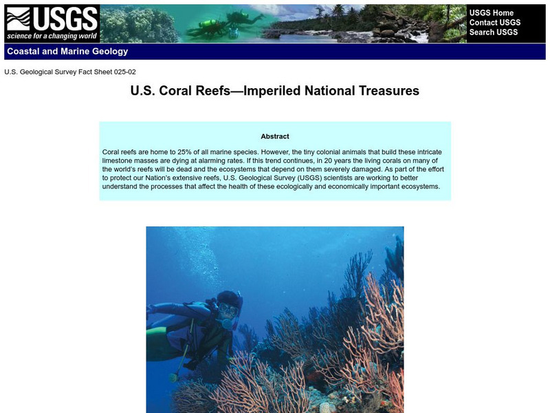 Usgs: Imperiled National Treasures: u.s. Coral Reefs Article Usgs: Imperiled National Treasures: u.s. Coral Reefs Article