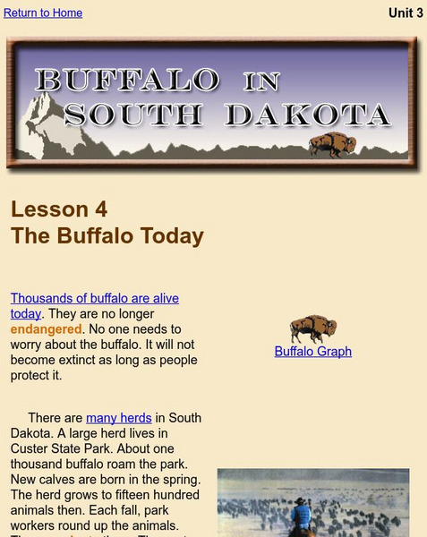 Weekly South Dakotan: Buffalo of South Dakota: The Buffalo Today Unit Plan Weekly South Dakotan: Buffalo of South Dakota: The Buffalo Today Unit Plan