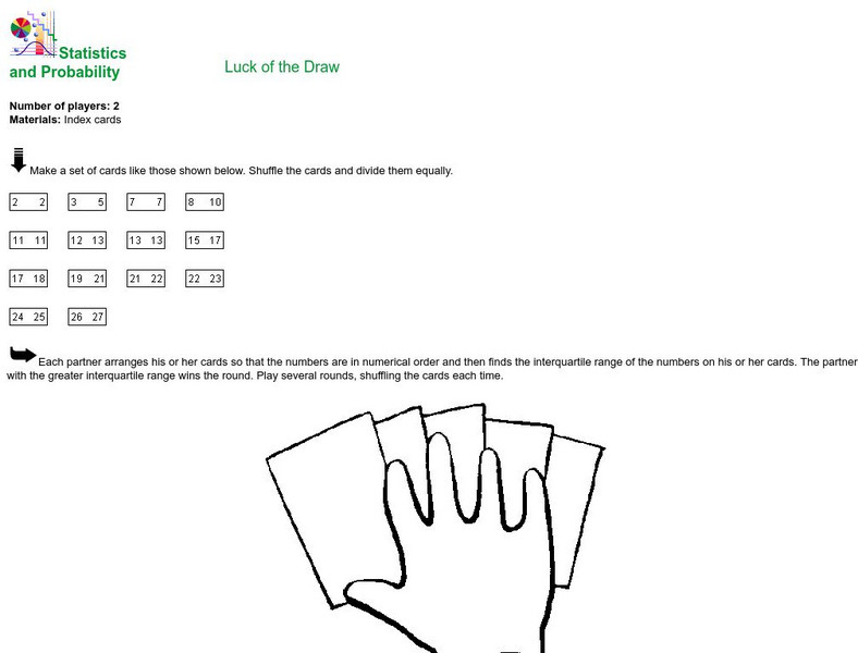 Mc Graw Hill Education: Glencoe: Statistics and Probability: Luck of the Draw Interactive Mc Graw Hill Education: Glencoe: Statistics and Probability: Luck of the Draw Interactive