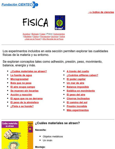 Cientec: Fisica Activity Cientec: Fisica Activity