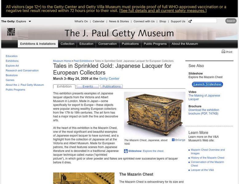 J. Paul Getty Museum: Tales in Sprinkled Gold: Japanese Lacquer Website J. Paul Getty Museum: Tales in Sprinkled Gold: Japanese Lacquer Website