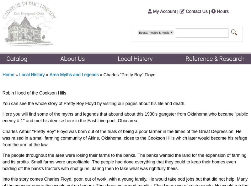 Carnegie Public Library: Charles "Pretty Boy" Floyd Activity