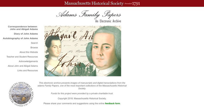 Adams Family Papers: An Electronic Archive Primary