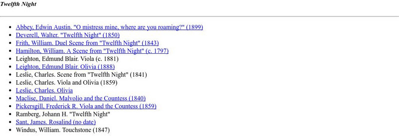 Emory University: Twelfth Night Website Emory University: Twelfth Night Website