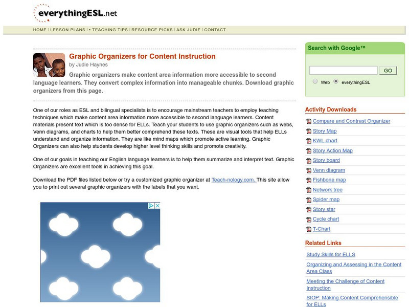 Everything esl.net: Graphic Organizers for Instruction Website Everything esl.net: Graphic Organizers for Instruction Website