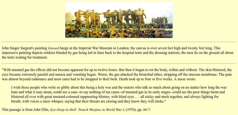 Emory University: Sargent's Painting "Gassed" Graphic Emory University: Sargent's Painting "Gassed" Graphic