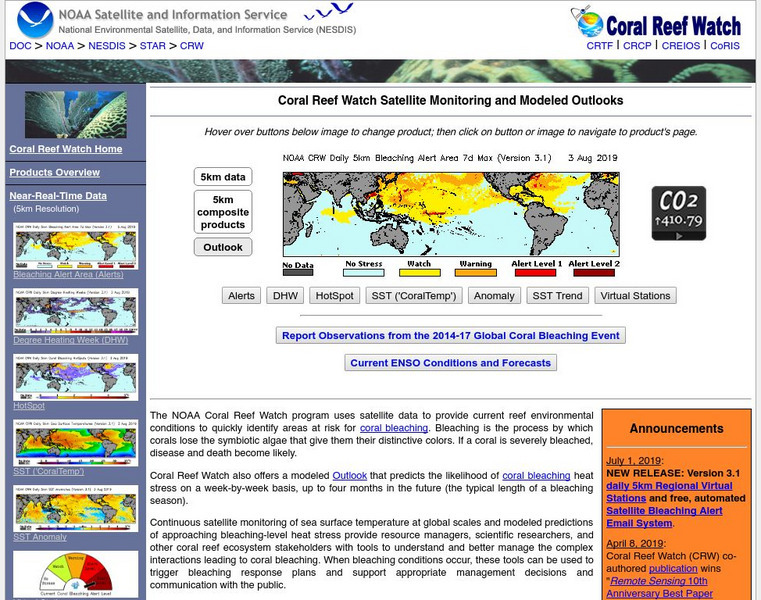 Noaa: Coral Reef Watch: Satellite Coral Bleaching Monitoring Activity Noaa: Coral Reef Watch: Satellite Coral Bleaching Monitoring Activity