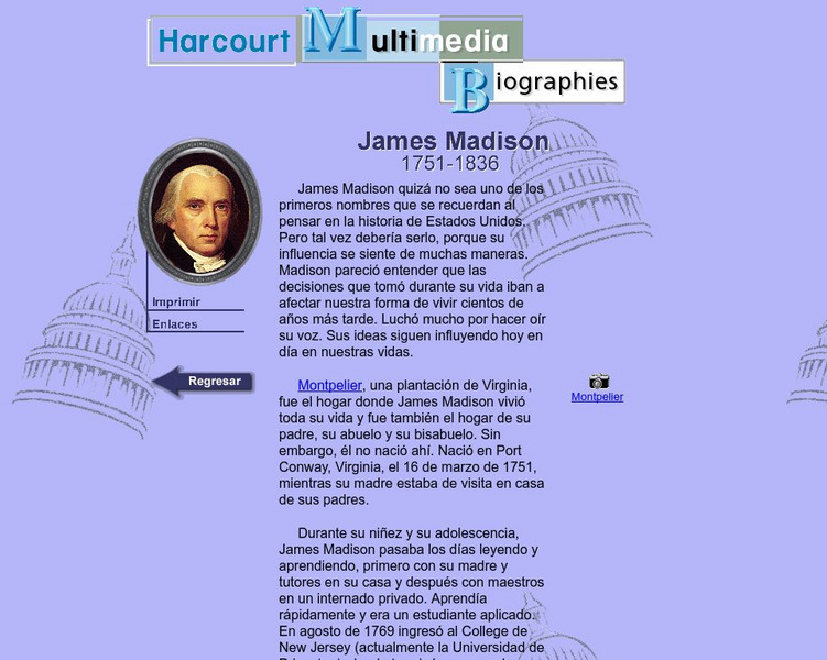 Harcourt: Biographies: James Madison Website Harcourt: Biographies: James Madison Website