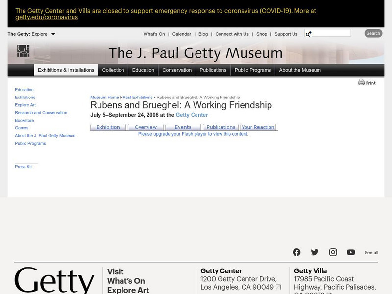 J. Paul Getty Museum: Rubens and Brueghel Website J. Paul Getty Museum: Rubens and Brueghel Website