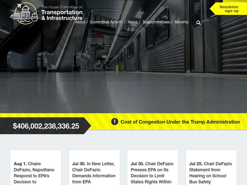 Committee on Transportation and Infrastructure: Issues Website