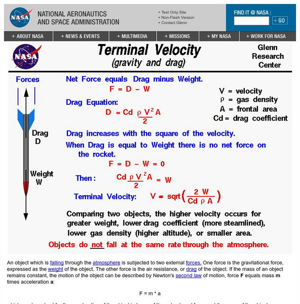 Nasa: Beginner's Guide to Aerodynamics Website Nasa: Beginner's Guide to Aerodynamics Website