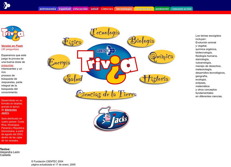 Trivia: 30 Preguntas! Ciencias Interactive Trivia: 30 Preguntas! Ciencias Interactive