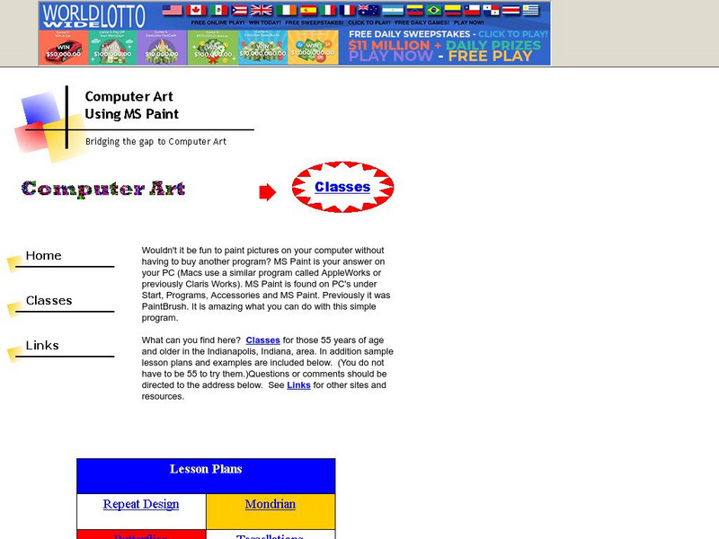 Computer Art Using Ms Paint Lesson Plan Computer Art Using Ms Paint Lesson Plan