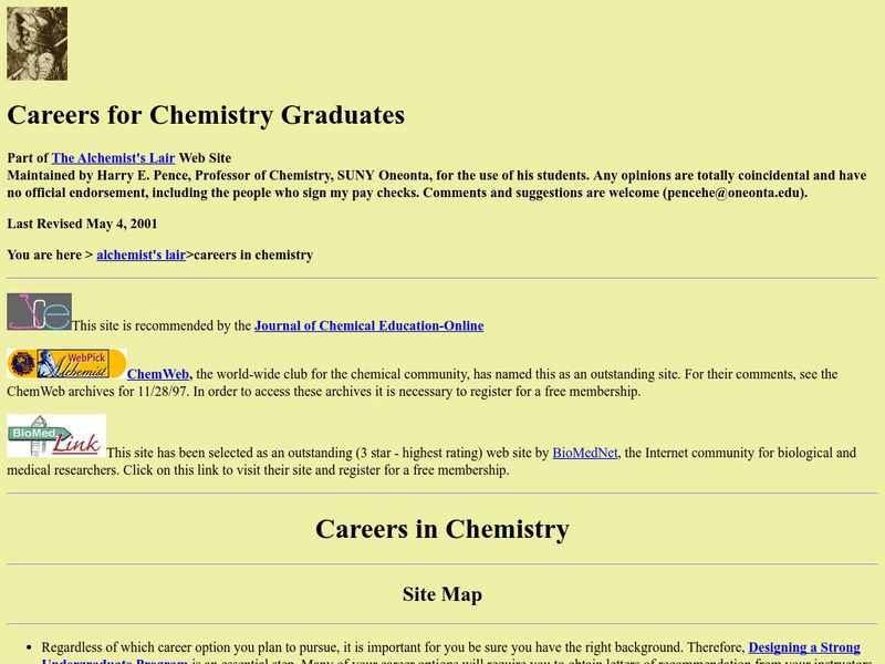 Pence: Careers for Chemistry Graduates Website Pence: Careers for Chemistry Graduates Website