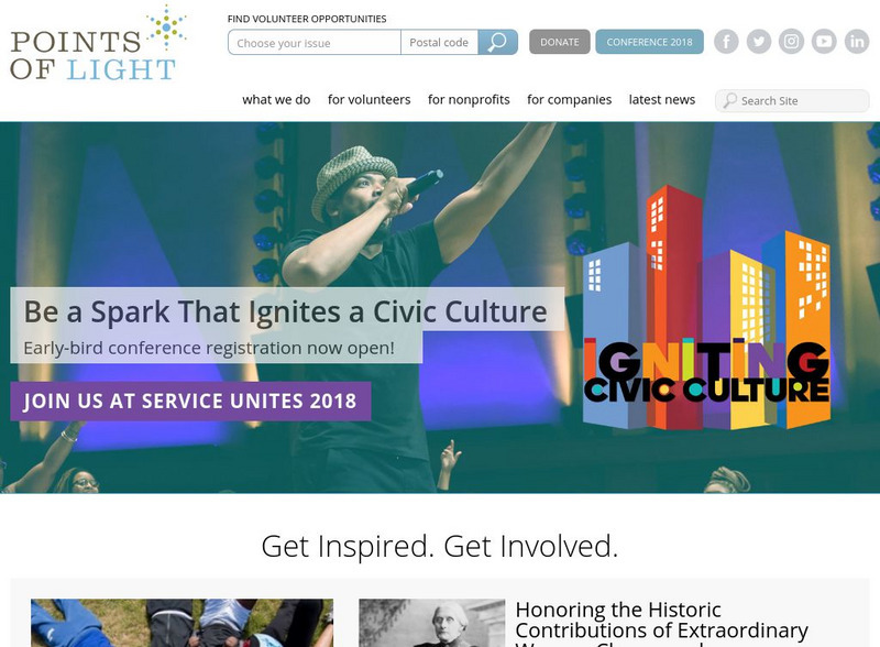Point of Light Foundation & Volunteer Center: Home Page Website