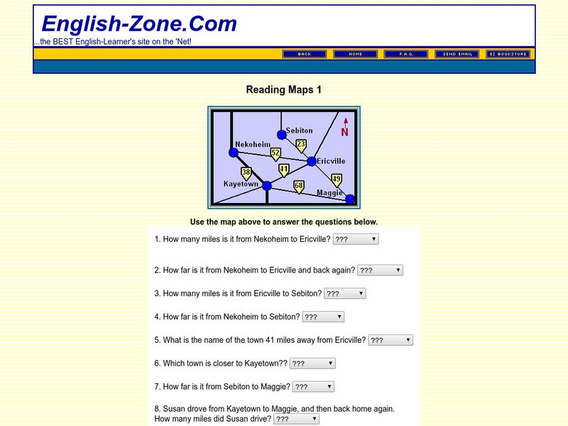 English Zone: Reading Maps 1 Unknown Type English Zone: Reading Maps 1 Unknown Type