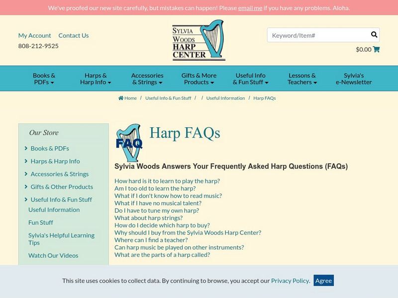 Frequently Asked Harp Questions Article