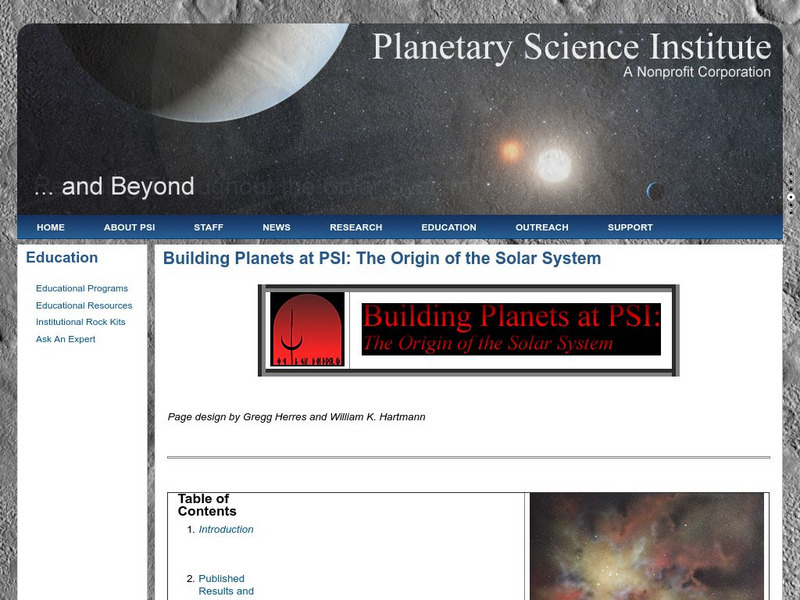Planetary Science Institute: Building Planets at Psi Article Planetary Science Institute: Building Planets at Psi Article