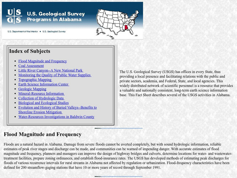Geological Survey: Activities in Alabama Website Geological Survey: Activities in Alabama Website
