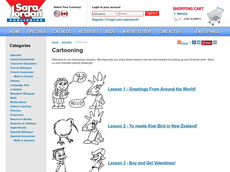 Sara Jordan Songs That Teach: Cartooning Lessons Activity Sara Jordan Songs That Teach: Cartooning Lessons Activity