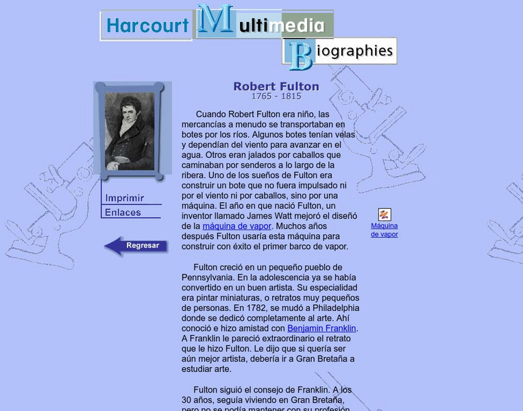 Harcourt: Biographies: Robert Fulton Handout Harcourt: Biographies: Robert Fulton Handout