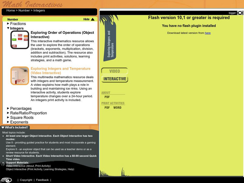 Learn Alberta: Exploring Integers and Temperature Instructional Video