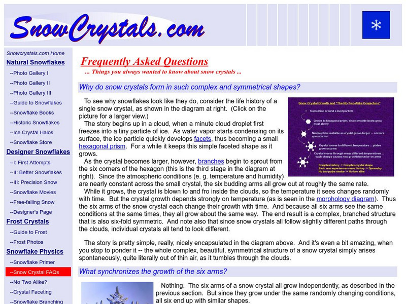 Things You Always Wanted to Know About Snow Crystals Website Things You Always Wanted to Know About Snow Crystals Website