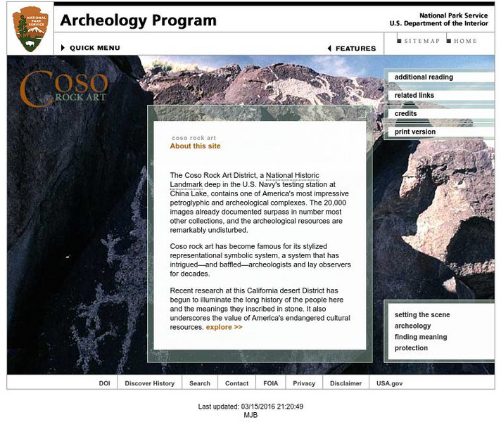 National Park Service: Coso Rock Art Website National Park Service: Coso Rock Art Website