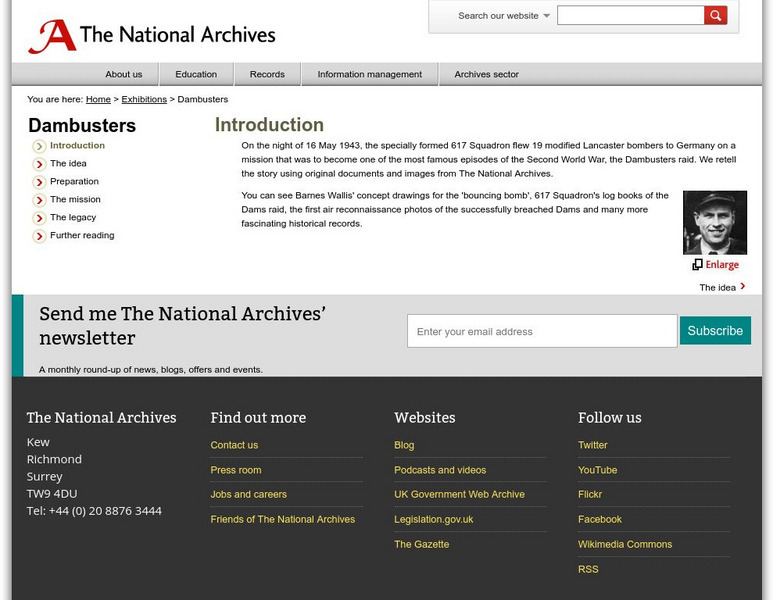 British National Archives: Dambusters Activity