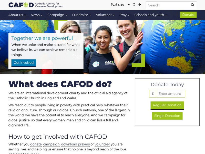 Catholic Agency for Overseas Development (Cafod) Website Catholic Agency for Overseas Development (Cafod) Website