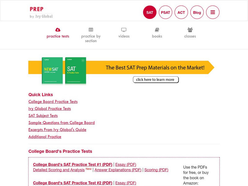 Ivy Global: Sat Practice Tests Study Guide Ivy Global: Sat Practice Tests Study Guide