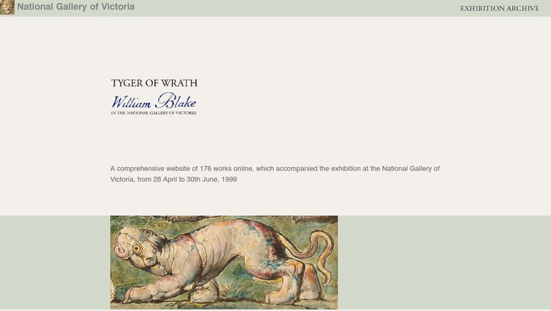 National Gallery of Victoria: "Tyger of Wrath" by William Blake Graphic