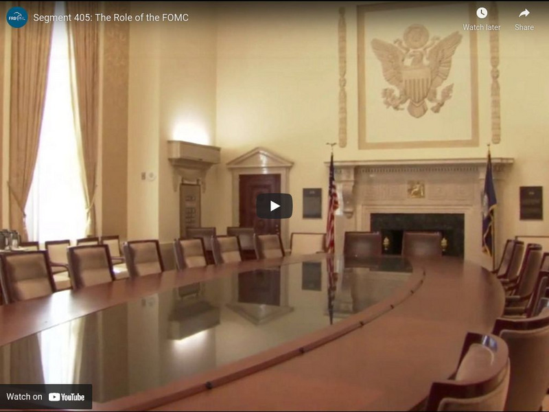 Federal Reserve Bank of Philadelphia: The Federal Reserve and You: Role of Fomc Instructional Video Federal Reserve Bank of Philadelphia: The Federal Reserve and You: Role of Fomc Instructional Video