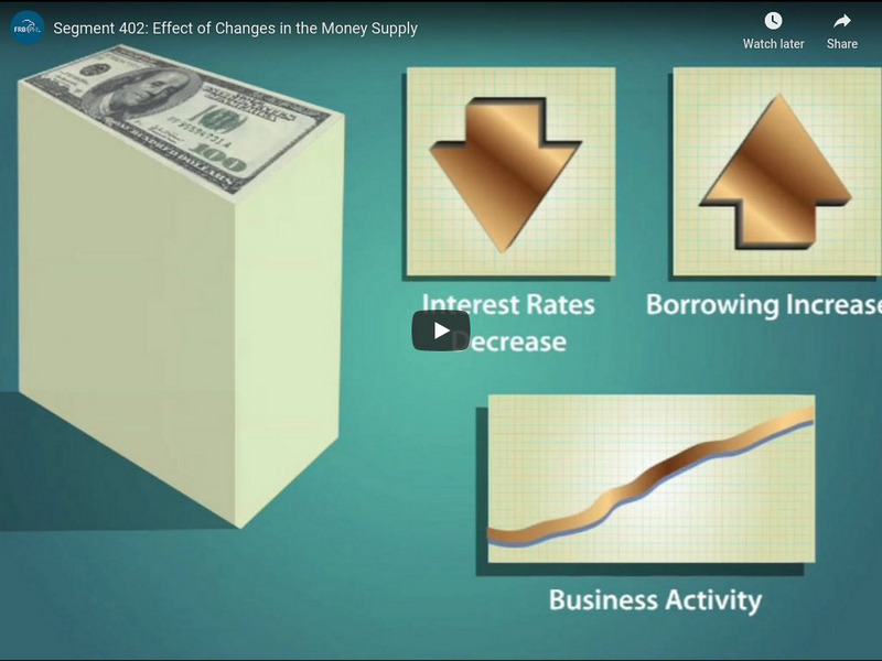 The Federal Reserve and You: Effects of Change in the Money Supply Instructional Video The Federal Reserve and You: Effects of Change in the Money Supply Instructional Video