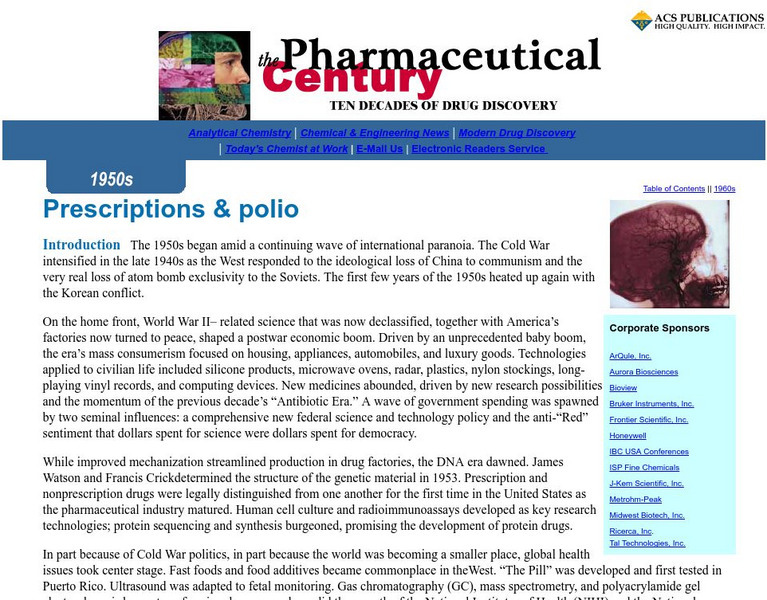 The Pharmaceutical Century: The 1950s Website The Pharmaceutical Century: The 1950s Website