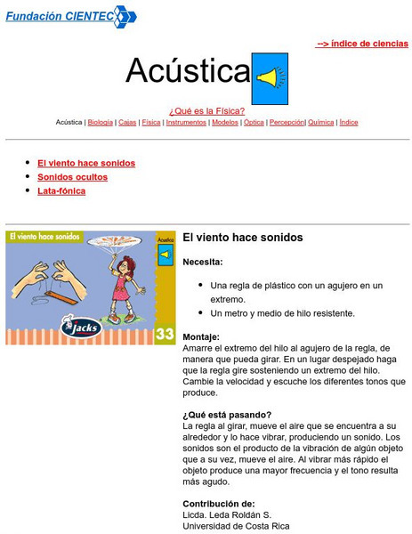 Cientec: Acustica Activity