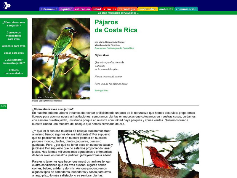 Cientec: Pajaros De Costa Rica Primary Cientec: Pajaros De Costa Rica Primary