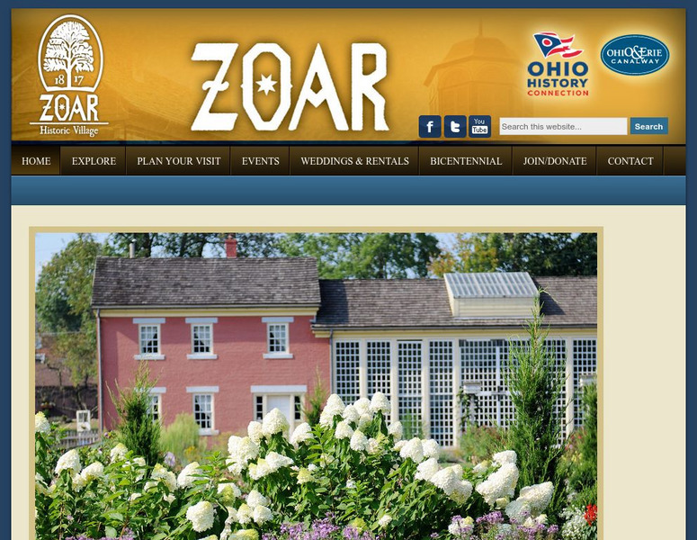 Zca: History of Zoar Village Website Zca: History of Zoar Village Website