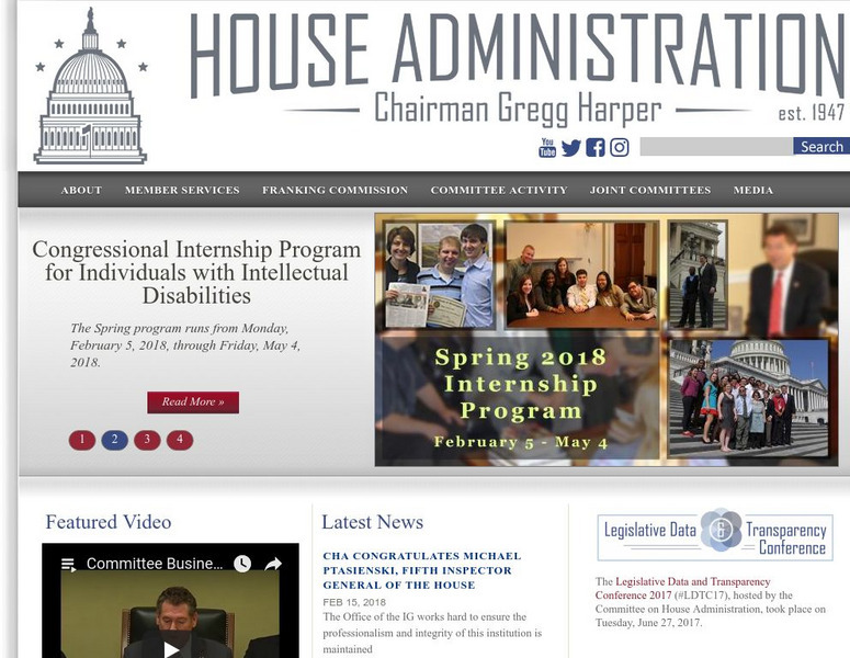 Committee on House Administration Website Committee on House Administration Website
