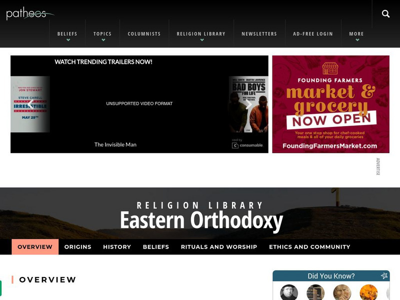 Patheos Library: Religion Library: Eastern Orthodoxy Article Patheos Library: Religion Library: Eastern Orthodoxy Article