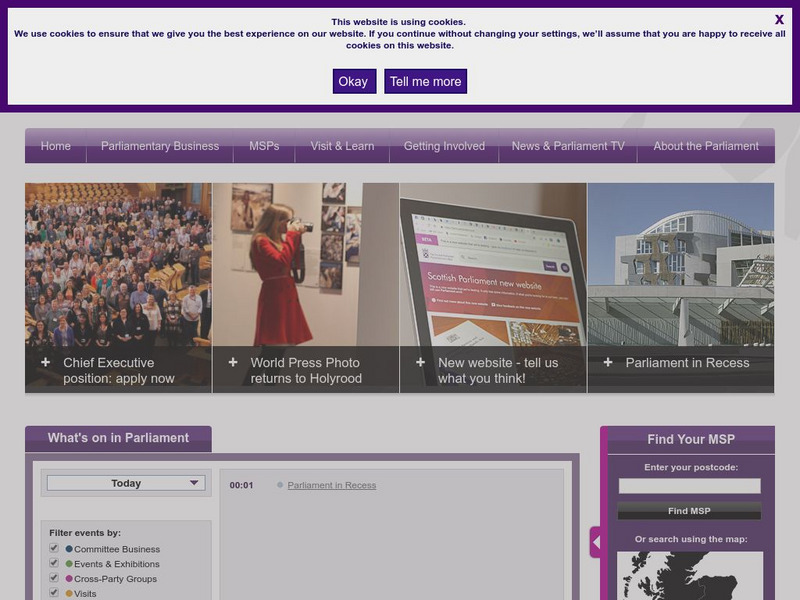 Scottish Parliament: Homepage Website Scottish Parliament: Homepage Website